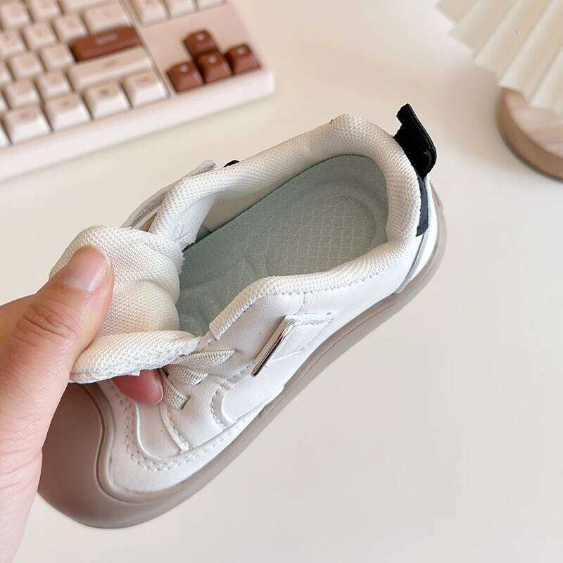 PU Leather Sport For Children Ergonomics Baby Boy's Girl's Toddler Shoes Anti-slippery Trend Fashion Kid's Sneakers 26W0224