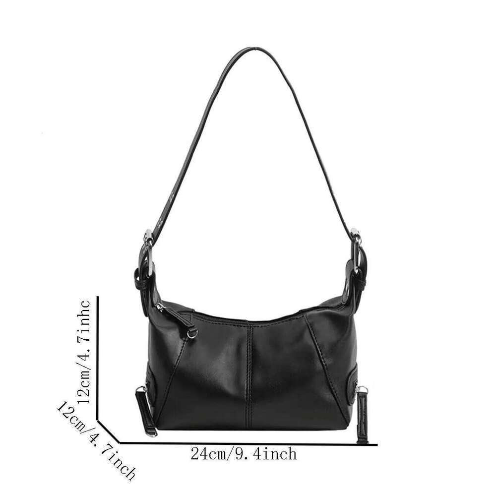 Y2K Style Bag Shoulder Purse Girls Street Wear For Women Trendy Motorcycle Handbag Minimalist Z260224
