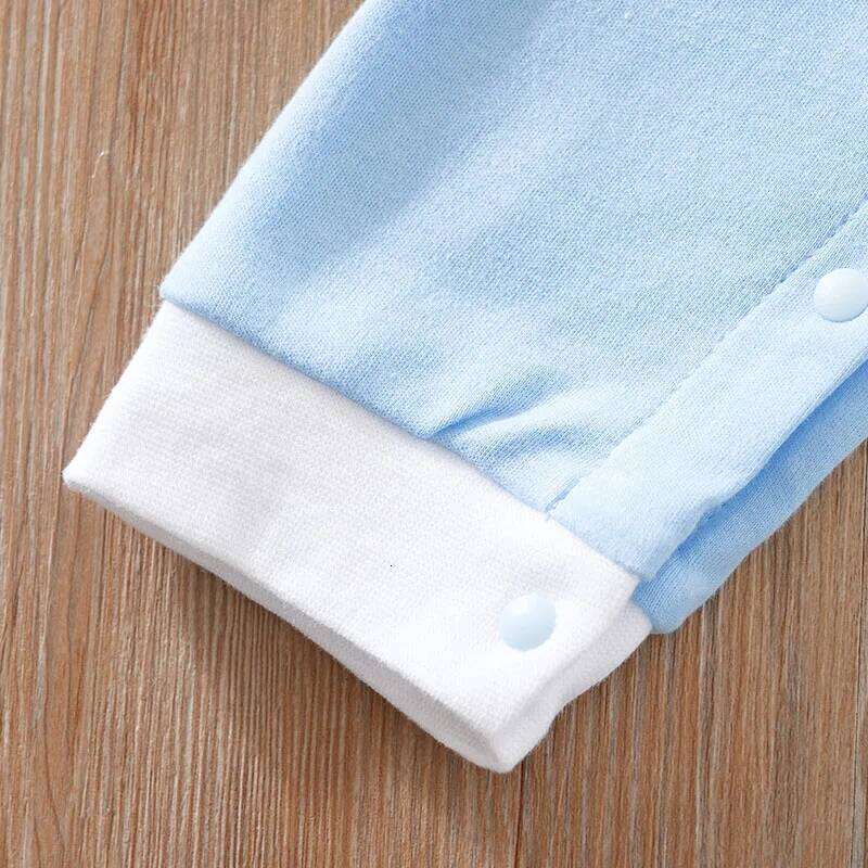 Spring Autumn 0-18m Newborn Clothing Casual Polo Shirt Cotton Comfortable Soft Boys And Girls Long Sleeved Baby Bodysuit 26Y0224