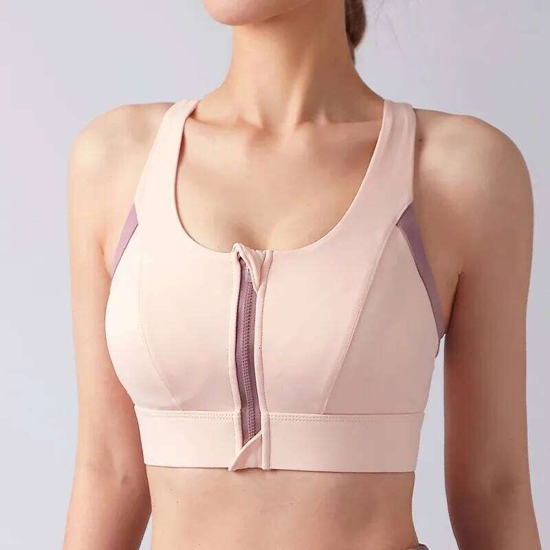 Women Breathable Shockproof Padded High Gym Running Fitness Double Layer Seamless Yoga Sports Bra Underwear 26Y0224