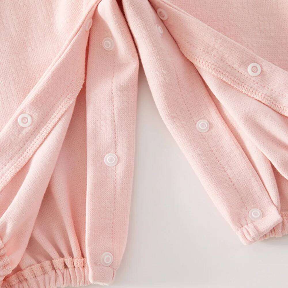 Valentine Rompers Long Sleeve Flower Embrodiery Spring Baby Girl Clothing Cotton 1st Birthday Pink Infant Jumpsuit 26H0224