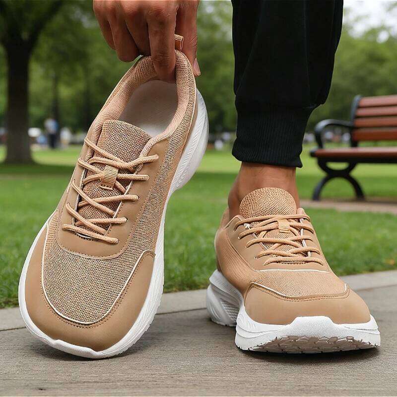 Wide for Mens Breathable Knitted Mesh Platform Walking Sneakers Outdoor Running Zero Drop Casual Sneaker Minimalist Shoes