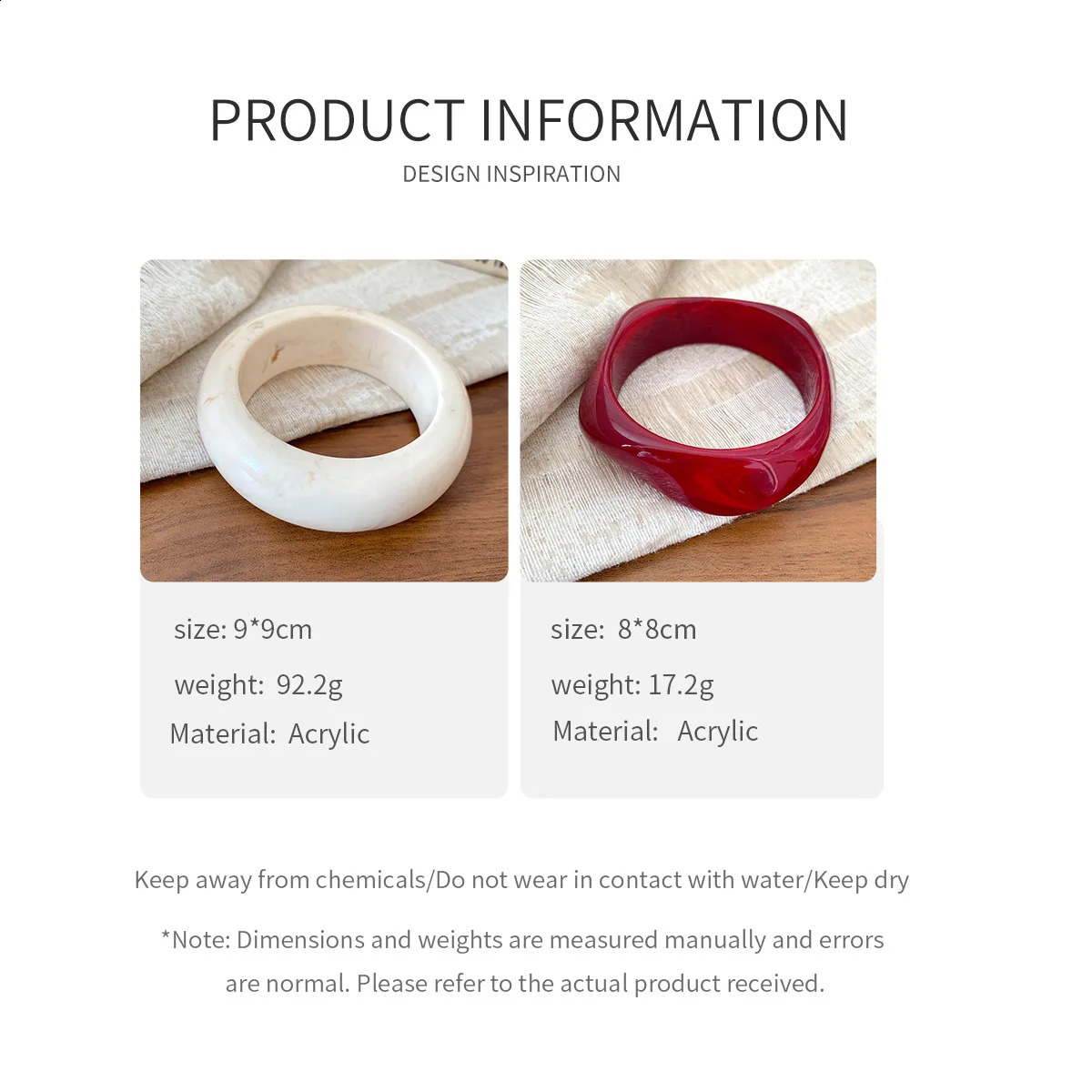 Multi-style Twisted Irregular Acrylic Bangles for Women Girl Geometric Square Wide Bracelet Couple Jewelry Accessories Gifts X 260120