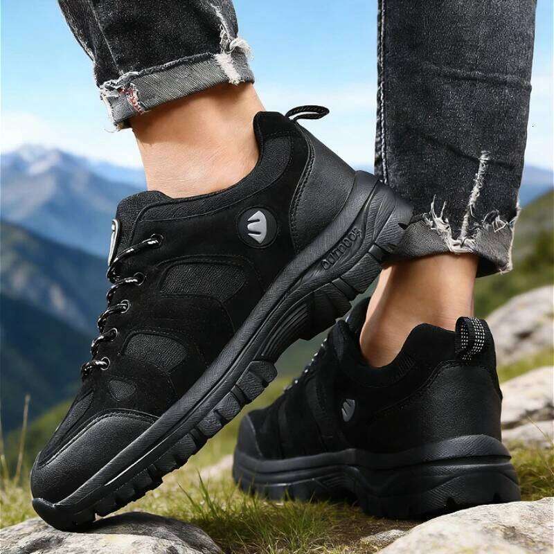 Adventure Ready Men's Outdoor Hiking Shoes Water-Resistant Fabric Anti-Skid Traction Lightweight Build Trekking Climbing Camping