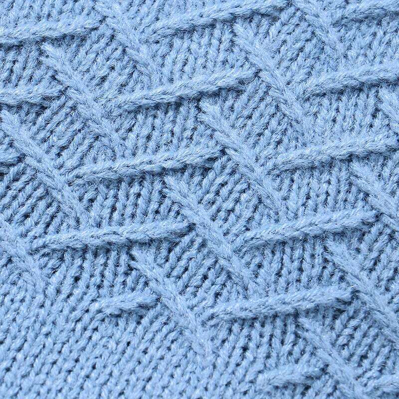 Blue Baby Rompers Knit Casual Crew Neck Full Sleeves Infant Boy Winter Jumpsuits Clothes Autumn Outwear Toddler Sweaters Outfits 26Y0224