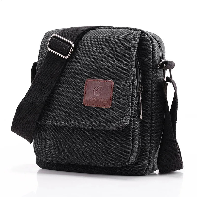 Casual crossbody bag mens retro canvas crossbody bag suitable for going out and daily commuting shoulder bag 260202