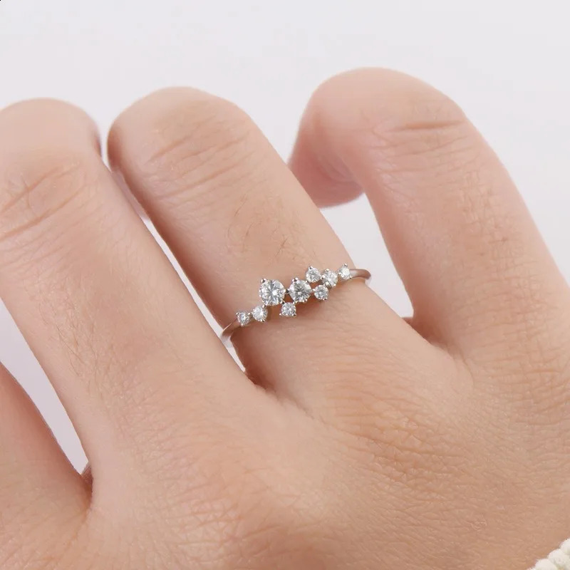 Na Fine Jewelry Gold Plated 925 Sterling Silver VVS Ring Women Flower Engagement Promise Ladies Ring 260124