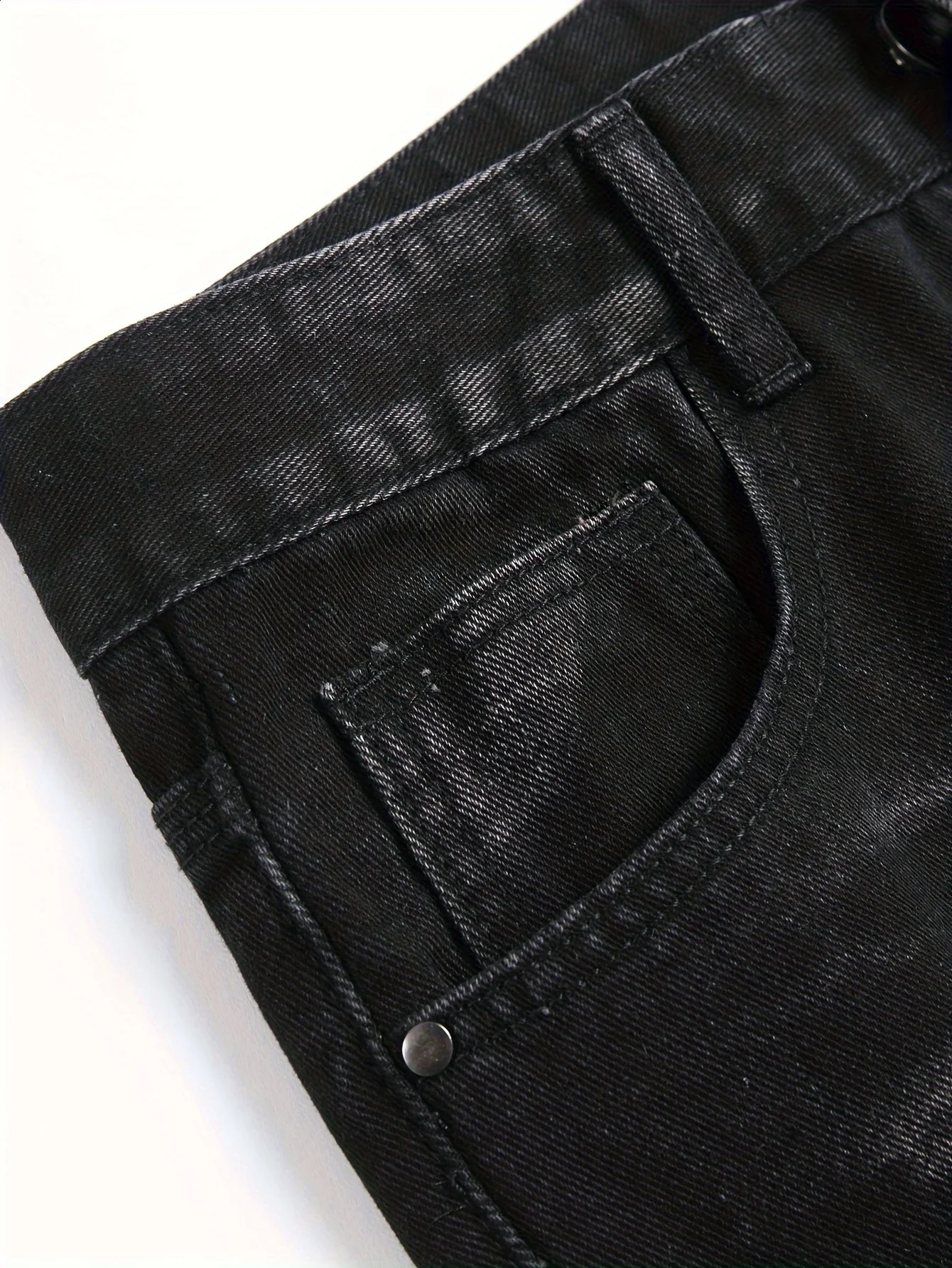 Mens trendy streetwear black ripped straightleg jeans an excellent gift for husbands or boyfriends 260207