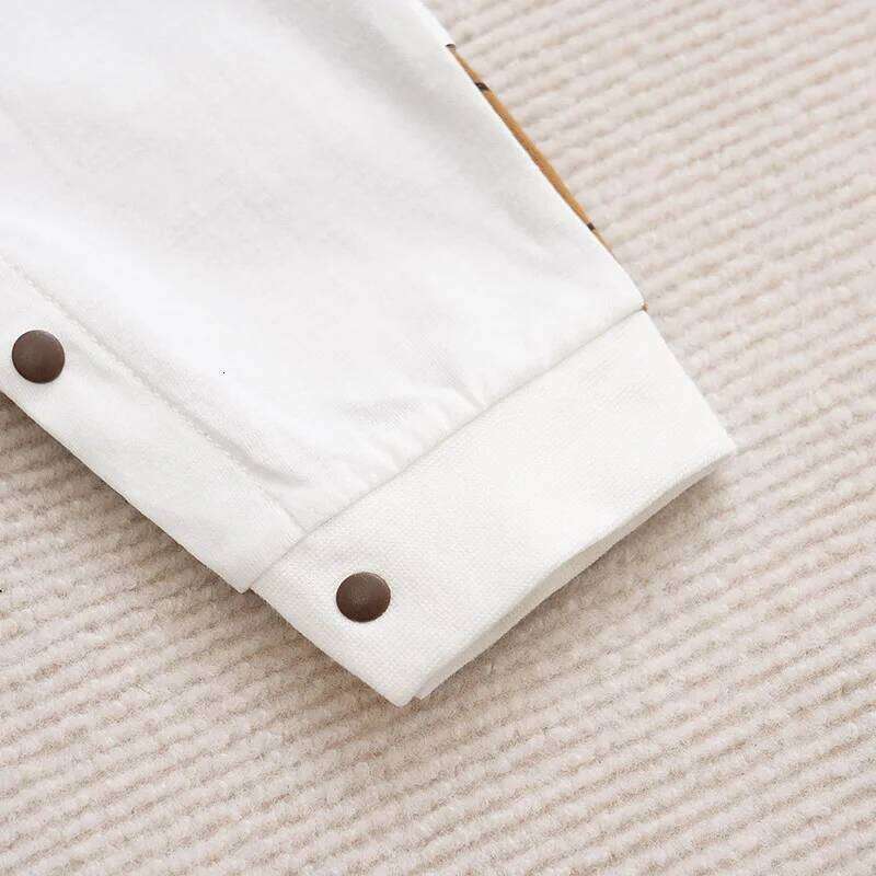 Spring Autumn Boys And Girls Cute Little Bear Printed Cotton Comfortable Casual Long Sleeve Baby Bodysuit 26Y0224