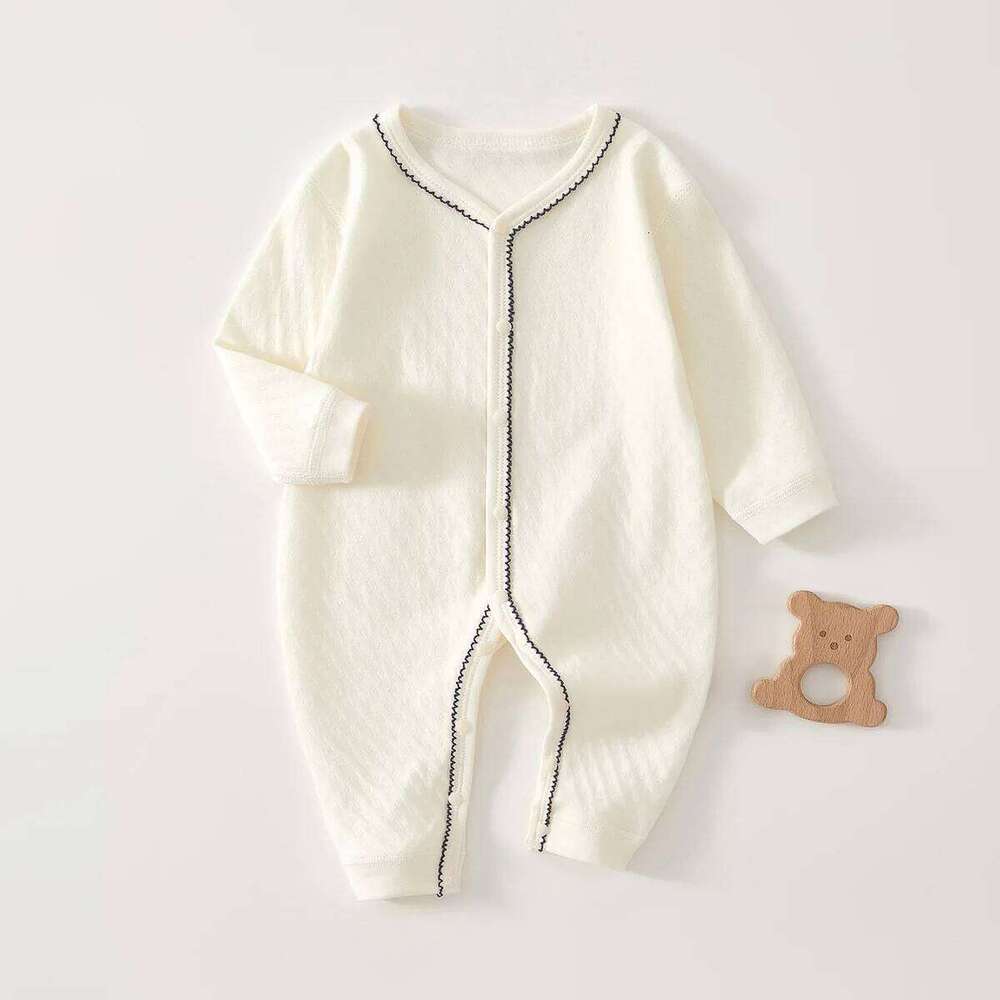 AYNIGIELL Jumpsuit Spring and Autumn Pure Cotton Boneless Hoodie 0-18 Months Newborn Suit Baby Girl Onesie 26H0224