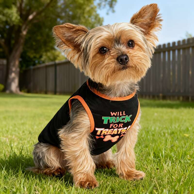 Doglemi Sleeveless Shirts For Breeds Breathable Lightweight Vests With Playful Text & Graphic Designs, All-Season Outdoor Playwear, Slip-On, Hand Wash