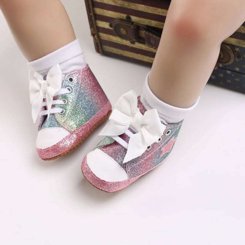 Print Star Sports Canvas Classic Sneakers Newborn Boys Girls First Walkers Infant Toddler Anti-slip Baby Shoes 26Y0224