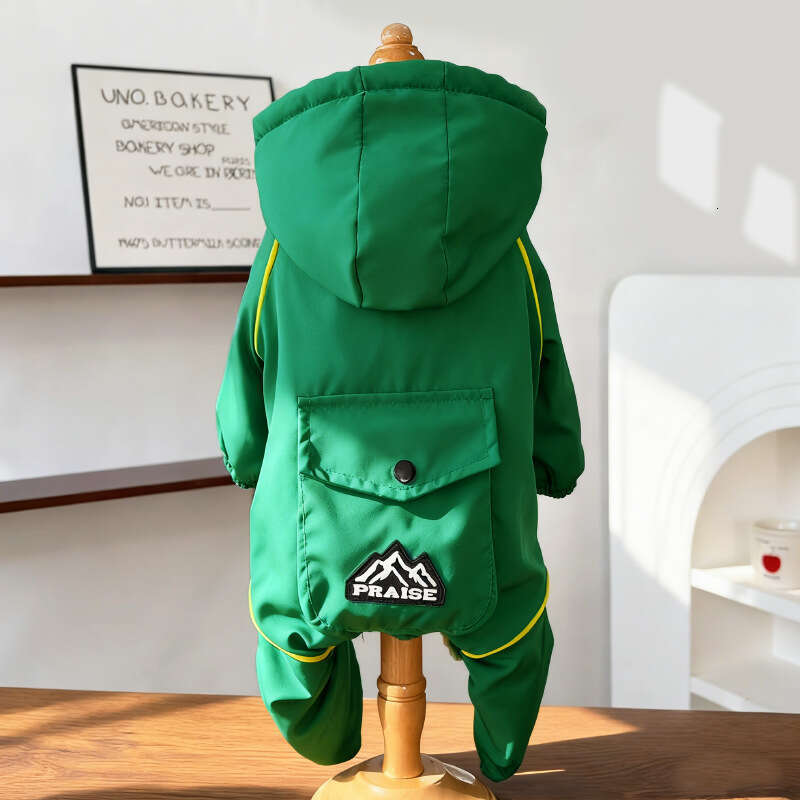 Famous brand Waterproof Windproof Thickened Fleece Cotton Pet Dog Cat Clothes Accessories Autumn Winter Outdoor Four Legged Jacket pupakaIK