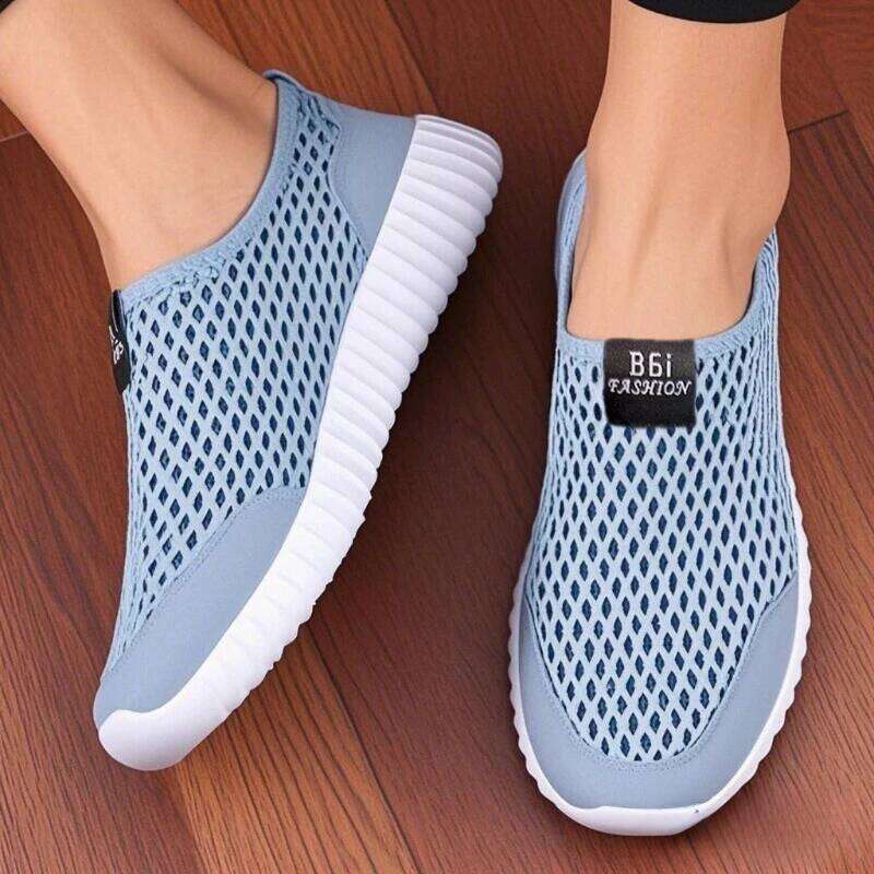 Men's Lazy Mesh Cast Breathable Fashionable Flat Trend Comfortable Lightweight Outdoor Activity Men Walking Shoes