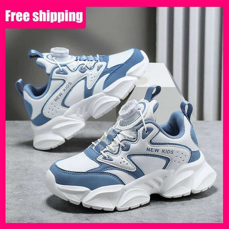 Children Trendy Comfort Breathable Leather Summer Fitness Sports 2026 New Fashion Mesh Running Shoes for Kids 26W0224