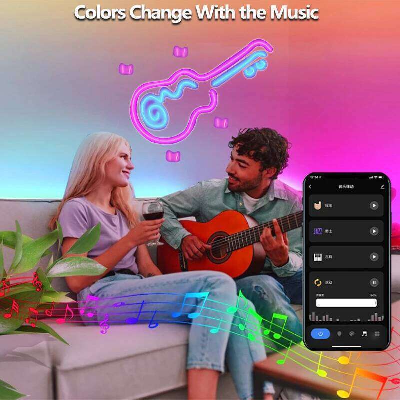 Lights,Flexible Control with App/Remote,Multiple Modes Rope Lights,IP65 Outdoor RGB-IC Led Neon Lights 26H0224 - view 5
