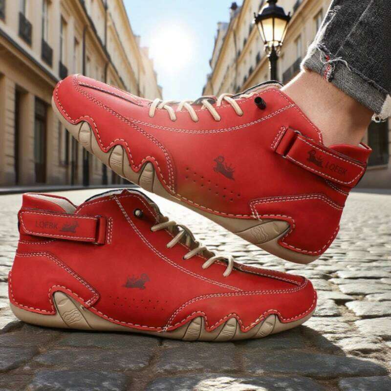 Retro High Top Mens Classic Charm Comfortable Anti Slip Durable Flat Shoes Soft Sole Luxury Fashion Ankle Boots