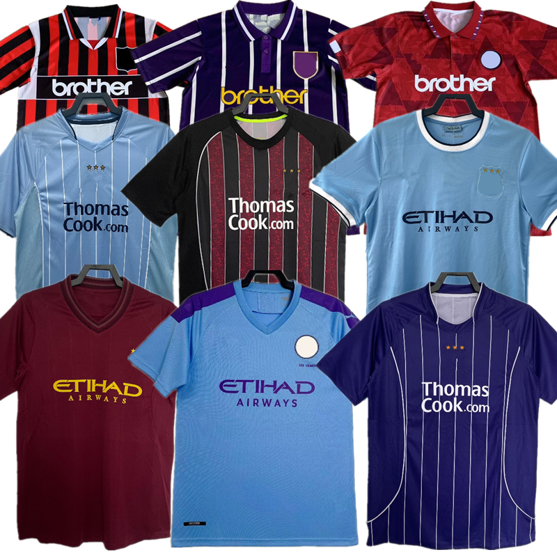 97 98 99 07 08 09 TOURE YAYA BALOTELLI Retro soccer jerseys 11 12 13 14 city Retro Classic Final man KUN AGUERO DICKOV TEVEZ HAALAND GOATER vintage football shirt KOMPANY