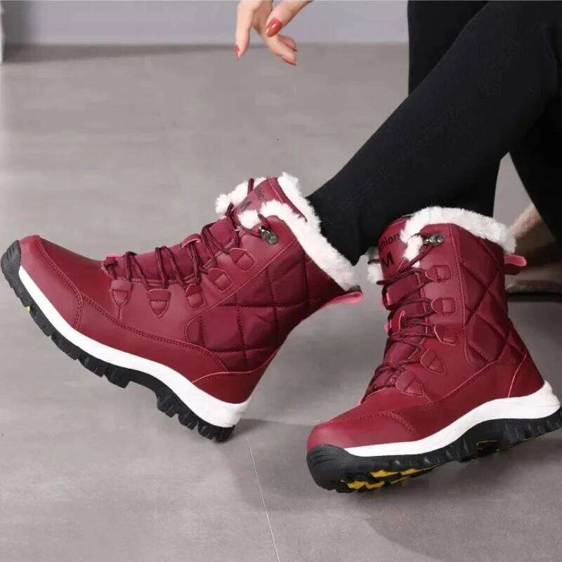 Snow for Comfortable Keep Warm Boots Waterproof Platform Casual Plush Flat Shoes Fashion Winter Women Sneakers