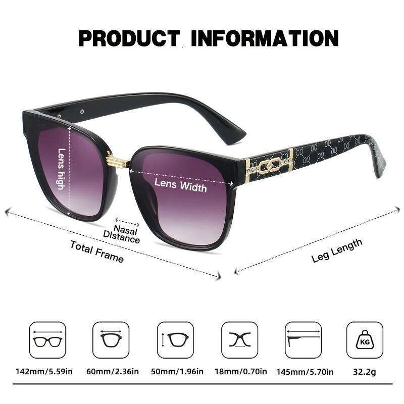 JUNCTURE Cat Eye Vintage Fashion Sun Glasses Big Frame Gradient Lady Party Holiday Gifts Sunglasses for Women 26W0224