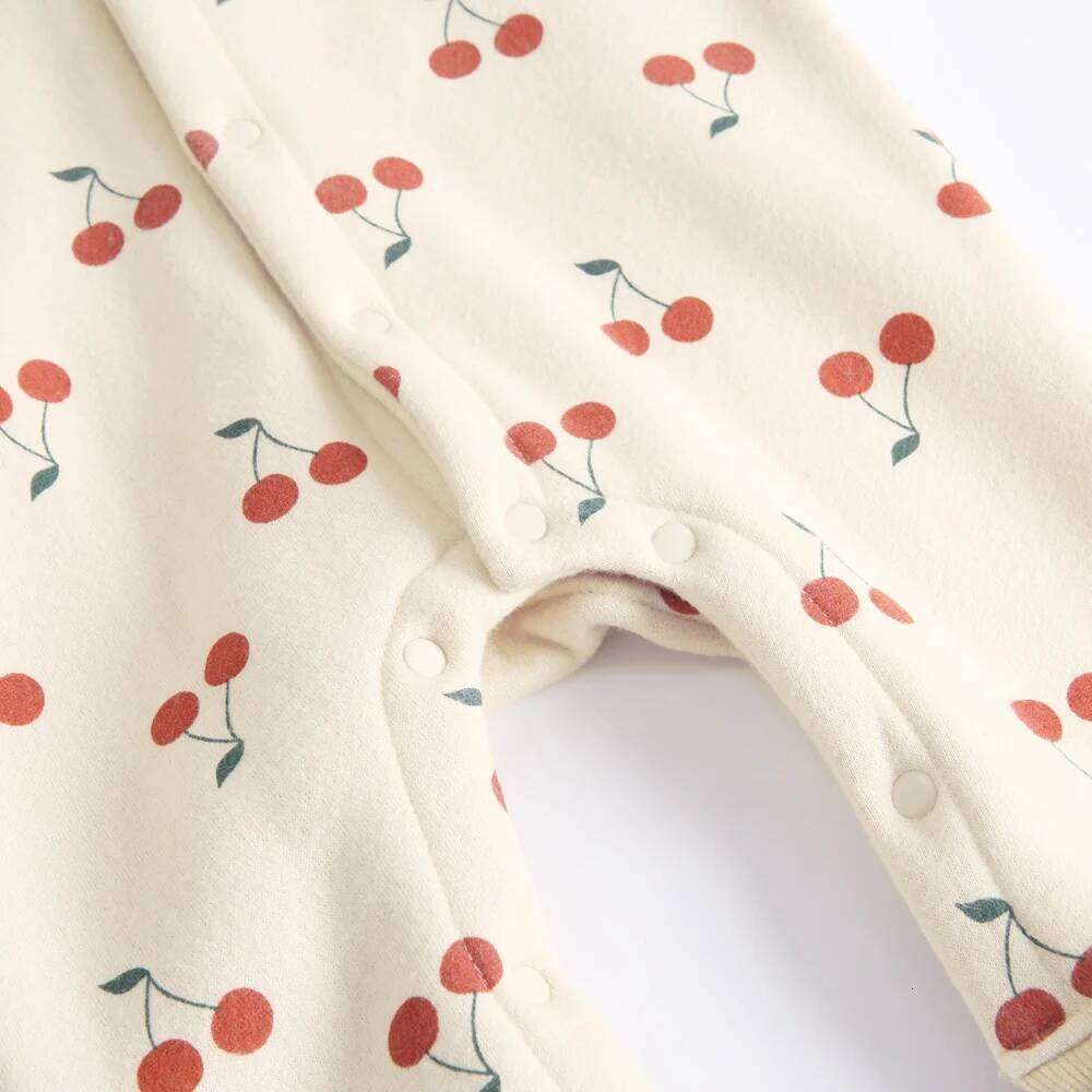 Sanlutoz Long Sleeve Cute Winter Warm Infants Jumpsuits Hooded Baby Girls Rompers Toddler Clothing 26H0224