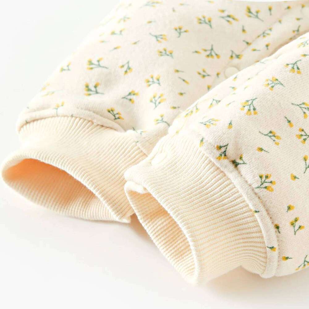 Sanlutoz Flower Winter Warm Baby Girls Rompers Toddler Thickened Hooded Clothes 26H0224