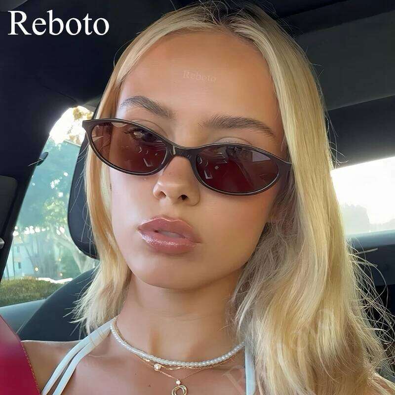 GKN Cute Oval Small Frame Sunglasses Women New Retro Style Sexy brown Sun Glasses Ladies trendy Fashion Decorative Shades Eyeglass 26W0224