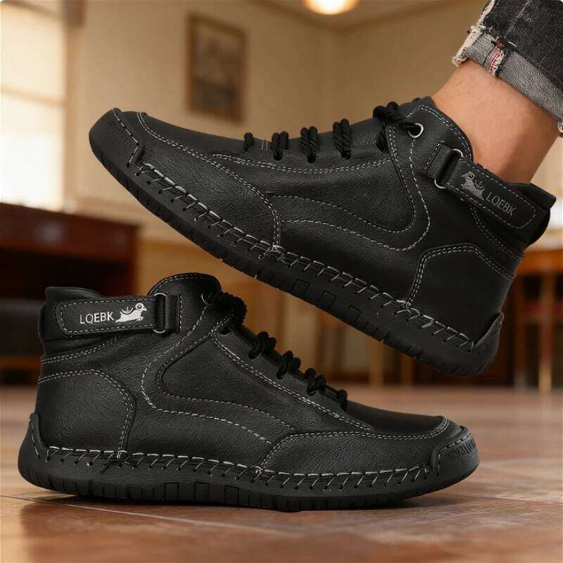 New Men's Leather Men Design Sneakers Hot Sale Moccasins Walking Flats Casual Male Work Shoes Homme Zapatos