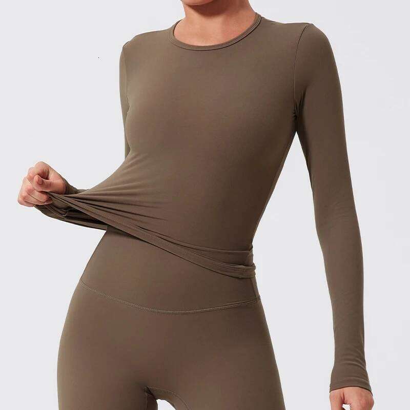 Hearuisavy Long Sleeve Yoga Clothes Casual T-shirt High Stretch Gym Top Women Quick-Dry Sportswear Fitness Shirts Female 26Y0224