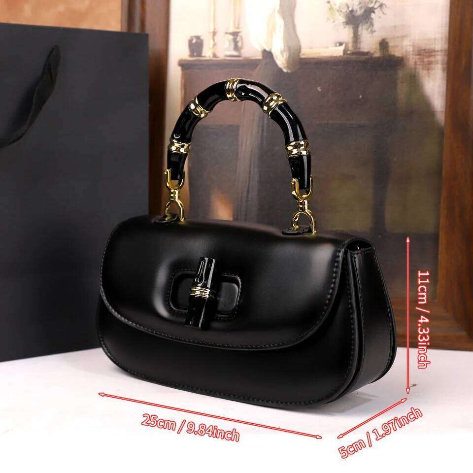 The New Bamboo Joint Hand-Held Saddle Is A Versatile And High-End Small Single-Shoulder Crossbody Bag For Women