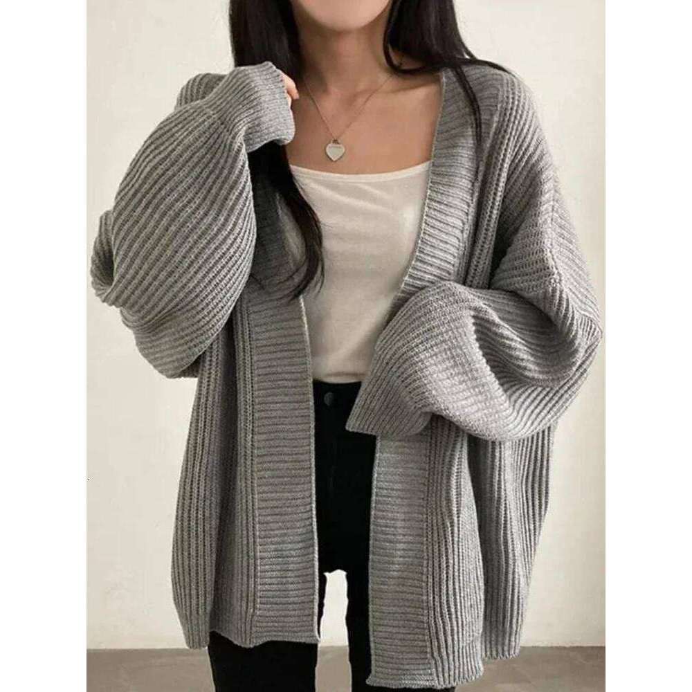 Mardi Hefxessdr Korean Women s Sweater Loose Sweaters Warm Solid Pullover Knitwear Basic Female Tops Autumn Winter Cardian