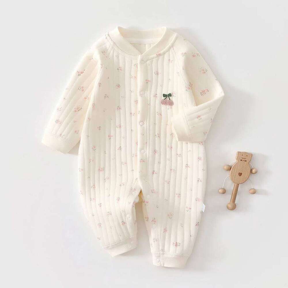 AYNIGIELL Autumn and Winter Newborn Jumpsuit, High-quality Pure Cotton Girl Clothing 0-18 Month Baby Boy Outdoor Wear 26H0224