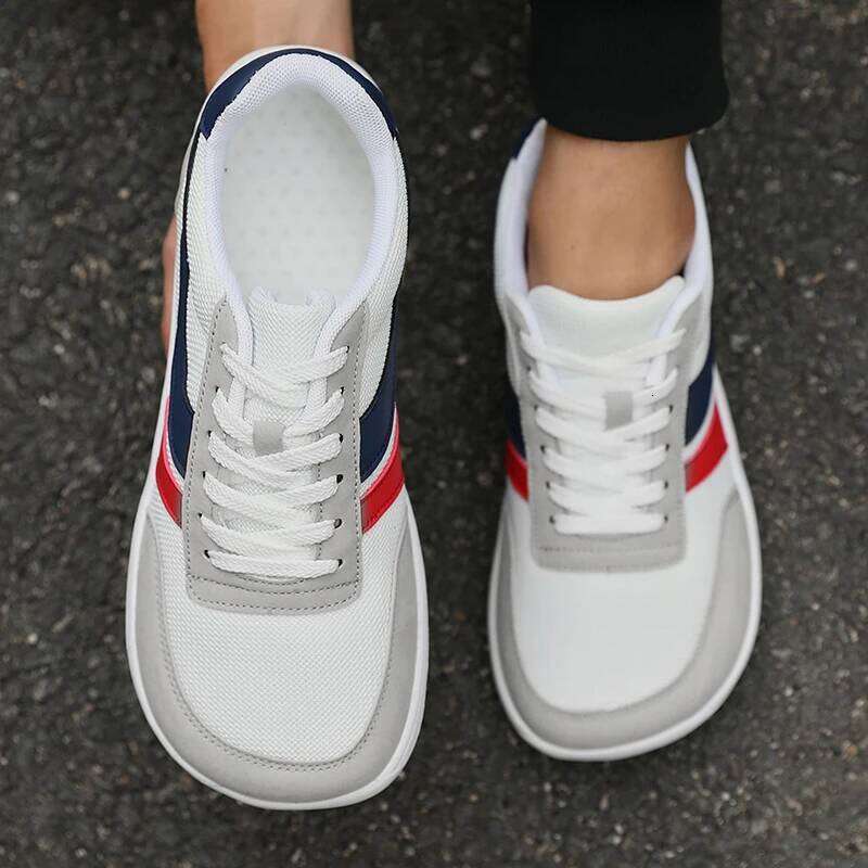 New Toe Men Casual Versatile Soft Sole Wide Last Walking Sneakers Breathable Mesh Comfortable Barefoot Shoes 26W0224