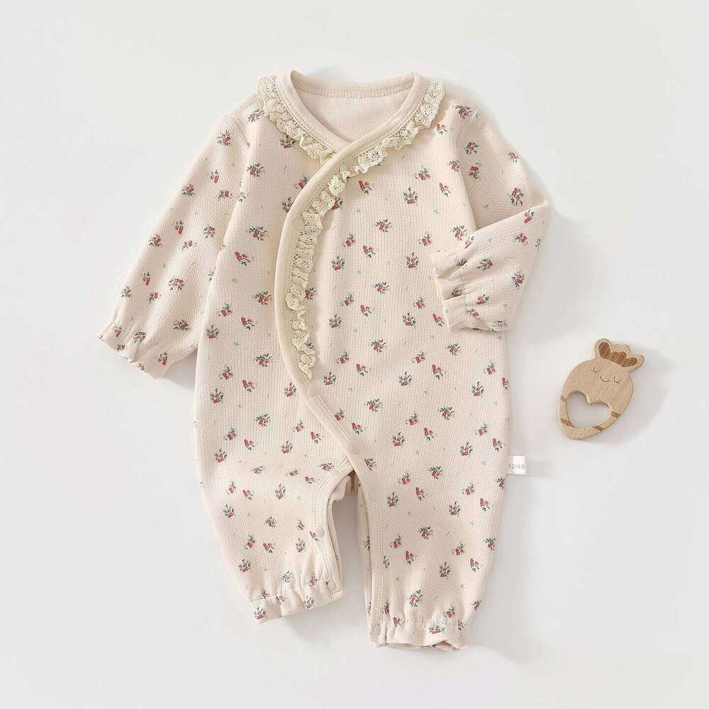 Autumn Baby Romper, Soft Velvet Long-Sleeve Infant Onesie, Newborn Children's Cotton Jumpsuit, Type a 26H0224