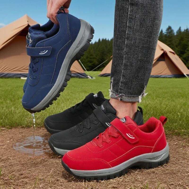 Men's Breathable Comfortable Wear-resistant Waterproof Walking Minimalist Style Camping Hiking Off-road Shoes