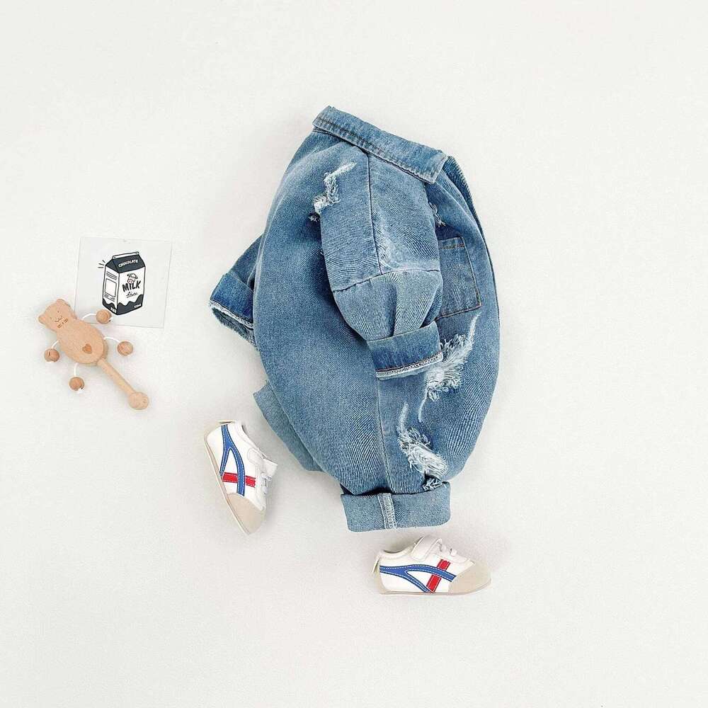 Ircomll New Autumn Infant Denim Climbing Clothing Romper Lapel shirt Boy Clothes Baby Jumpsuit Girl Newborn Overalls Onesie 26Y0224