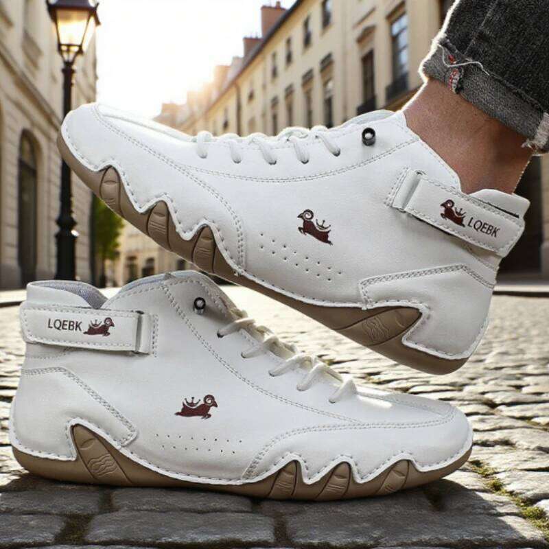 Retro High Top Mens Classic Charm Comfortable Anti Slip Durable Flat Shoes Soft Sole Luxury Fashion Ankle Boots