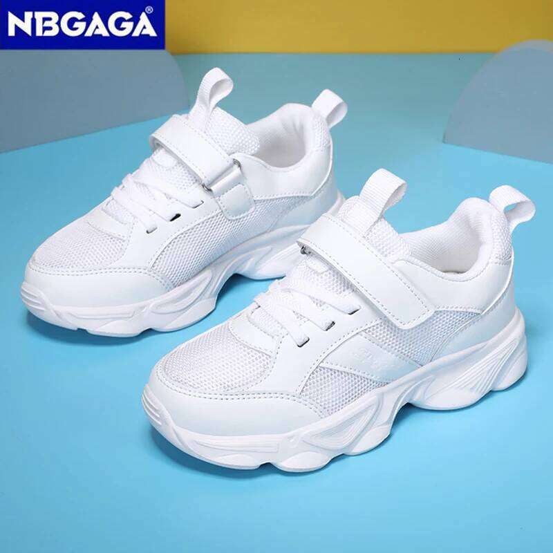 Children's Fashion Sports Breathable Student Black School Walking Shoes Anti-skid Boys& Girls Casual Running Sneaker 26W0224