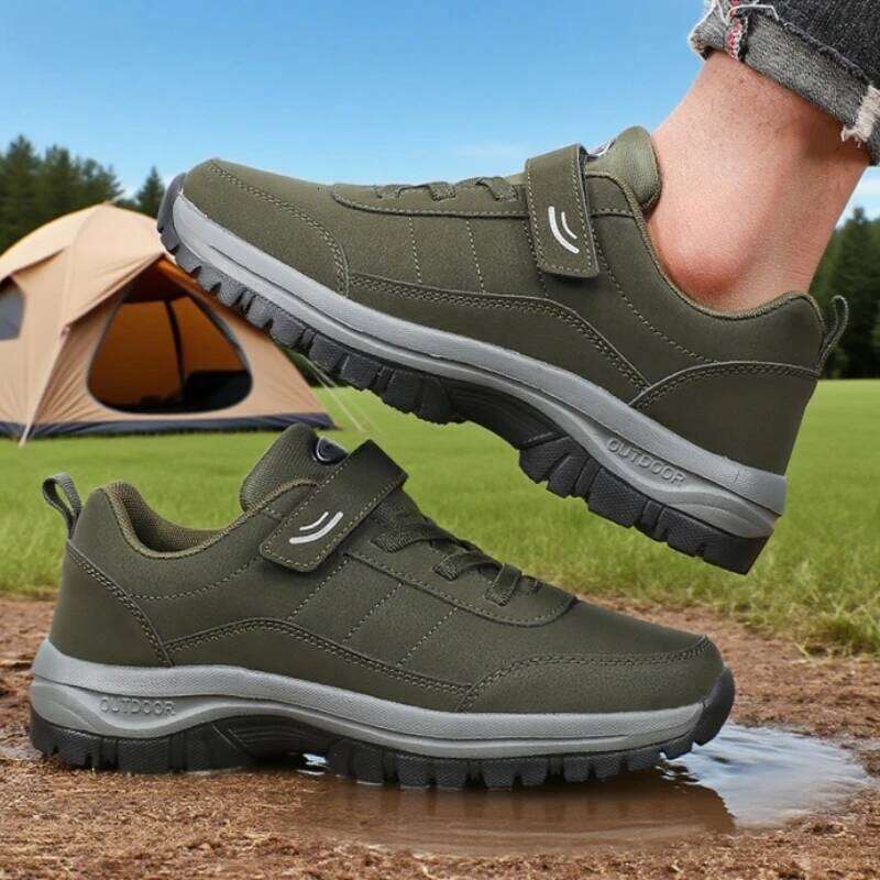 Men's Breathable Comfortable Wear-resistant Waterproof Walking Minimalist Style Camping Hiking Off-road Shoes