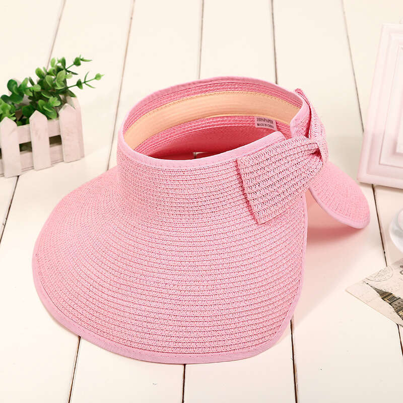 Roll-Up Wide Brim Visor Cap Female Fashion Topless sun hat Accessory for Summer Outdoor Activities