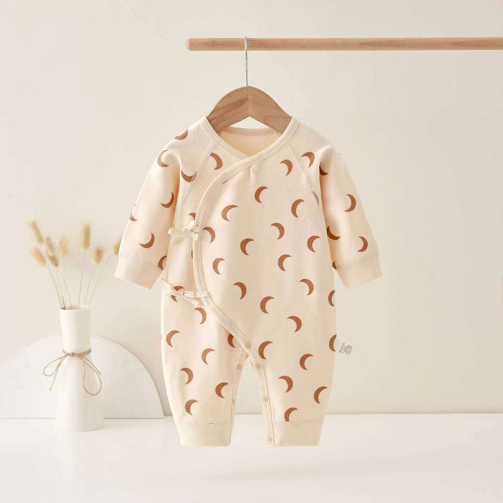 AYNIGIELL Spring Autumn 0-6 Months Baby Jumpsuit Pattern Male and Female Infants 100%Cotton Rompers Infant Clothing 26H0224