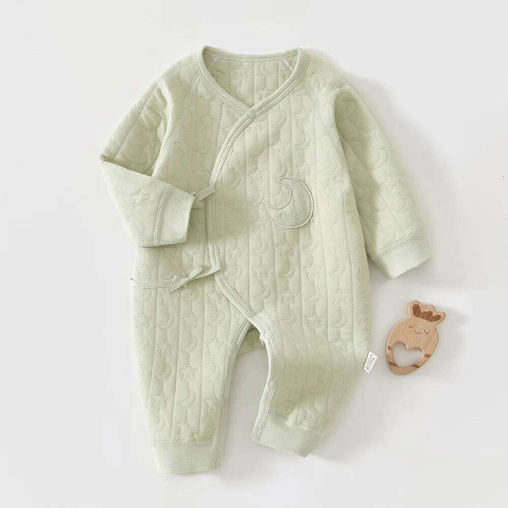 Newborn Infant Spring Autumn Warm Clothes 0 To 6 Months Girl and Boy Pure Cotton Casual Jumpsuit Baby Comfortable Romper 26H0224
