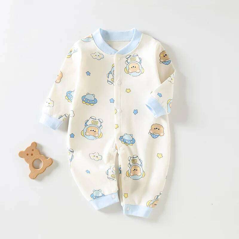 Print Body Suit Baby Spring Autumn New Home Wear Infantil Girls Long-sleeved Rompers Pants Bodysuits Newborn Clothing 26Y0224
