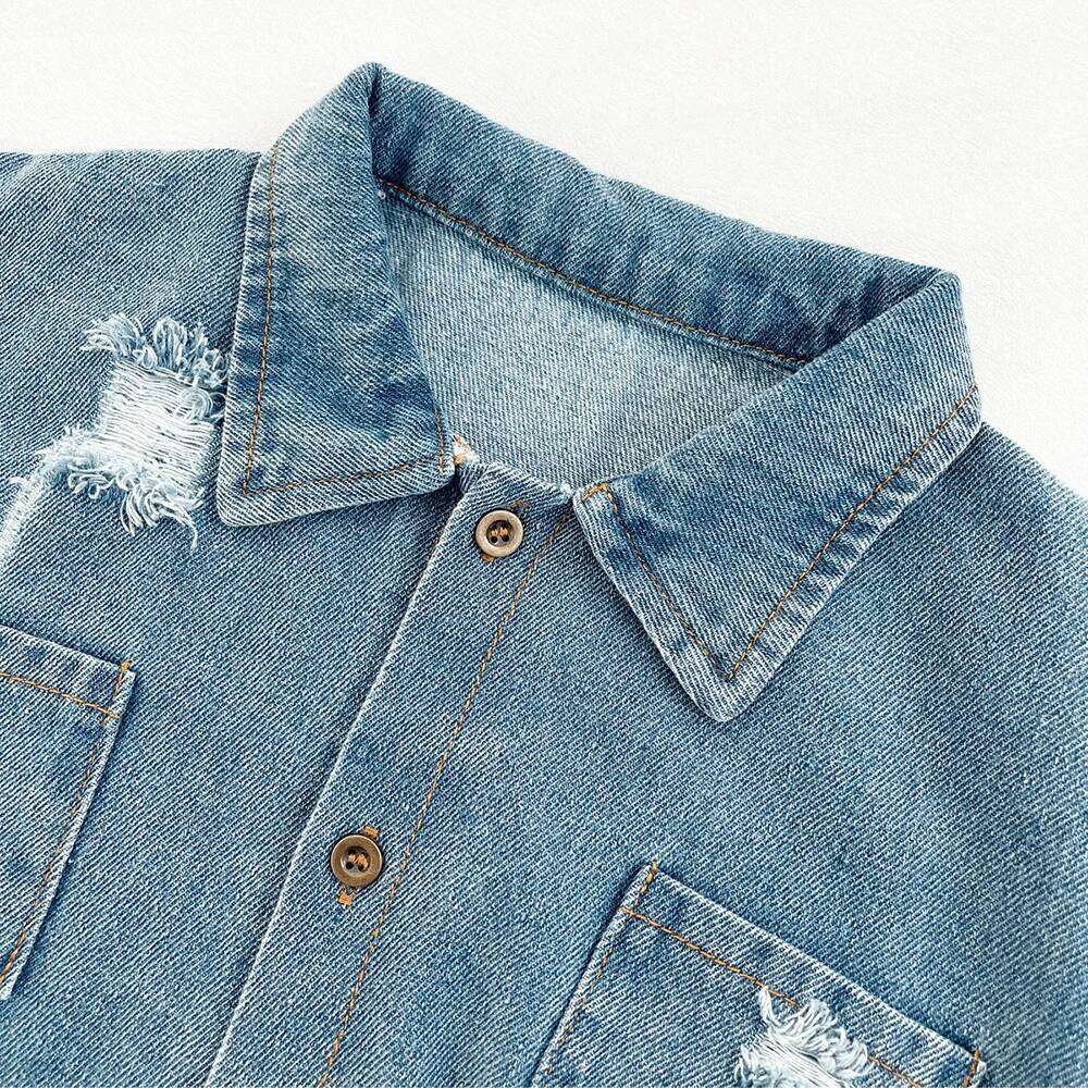 Ircomll New Autumn Infant Denim Climbing Clothing Romper Lapel shirt Boy Clothes Baby Jumpsuit Girl Newborn Overalls Onesie 26Y0224