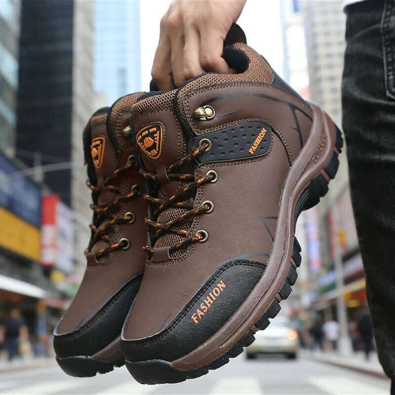 New Arrival Mens Hiking Shoes Wear-resistant Trekking Walking High Top Boot Breath Lace Up Outdoor Climbing Sneakers for Men