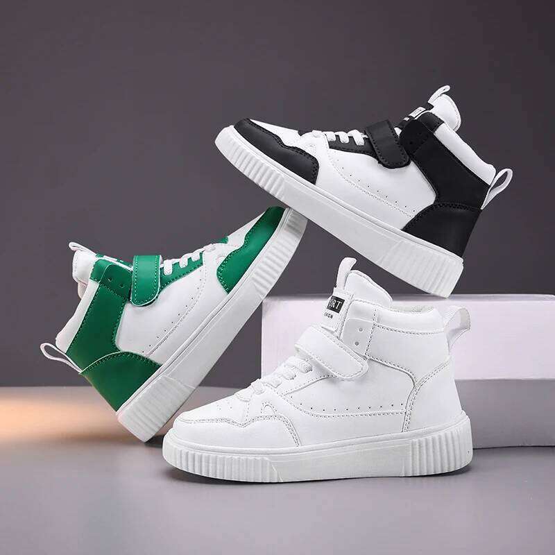 Kids Casual High-top Basketball for Children Boys Girls PU Leather Sneakers 2026 New Trendy Sports Shoes Trainers 26W0224