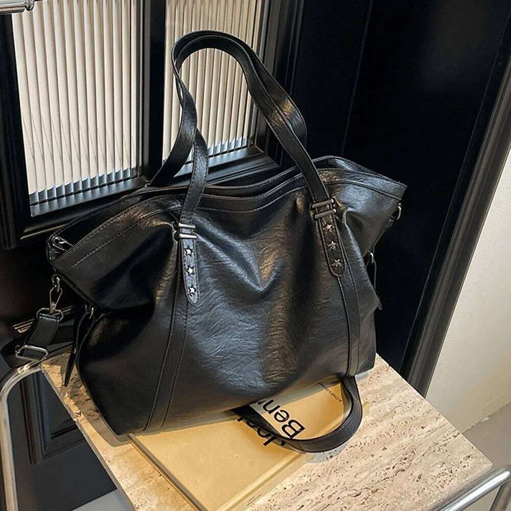 Fashion PU Leather Handbag Large Capacity Multifunctional Shoulder Casual Tote Bag Women Z260224