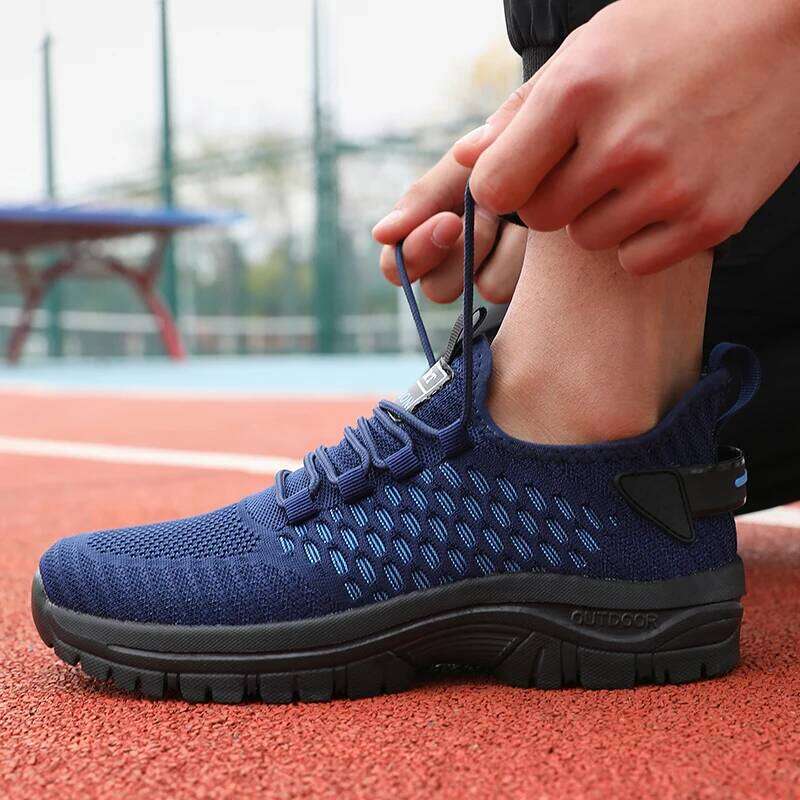 Men Mesh Male Running Sneakers Unique Grid Trend Design Breath Light Gym Casual Shoes Tenis Masculino Zapatillas Hombre