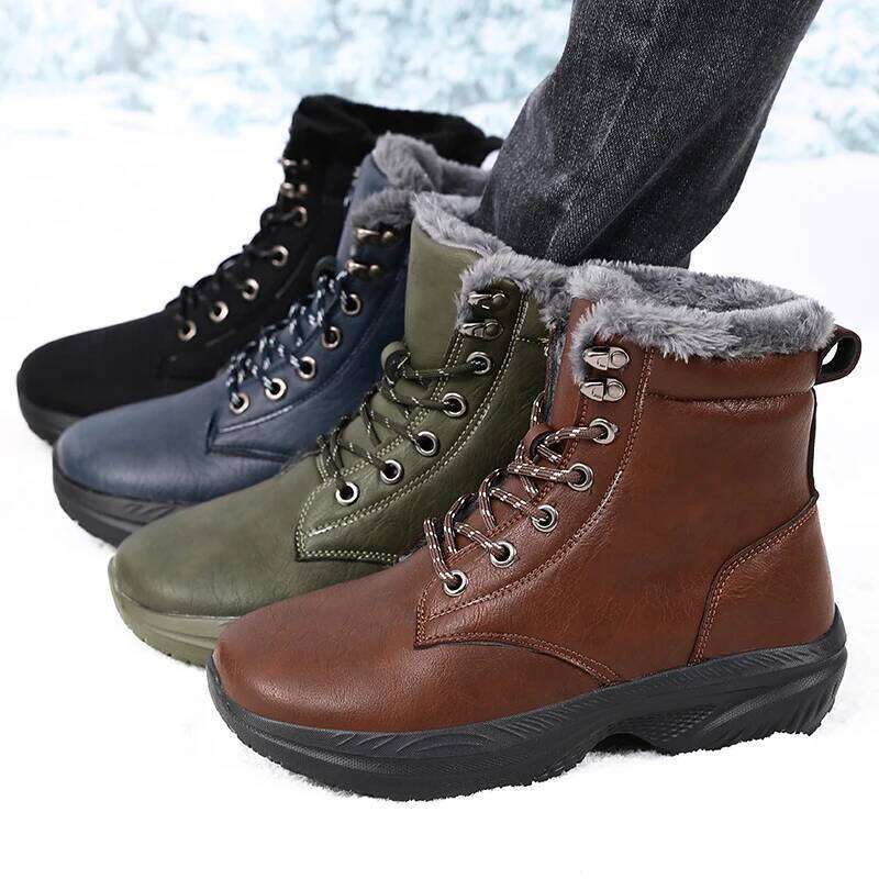 Barefoot for Keep Warm Waterproof Winter Shoes Latest 2025 Fashion Design Non Slip Platform Snow Boots Men