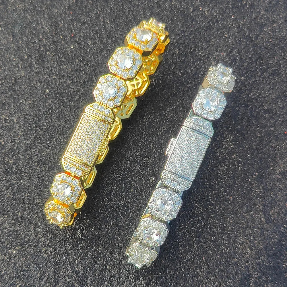 Hip Hop Jewelry 10mm 12mm Cluster Tennis Chain Necklace Fashion Women Bling Ice Zircon Tennis Chain Choker Necklace Party Gift 260208